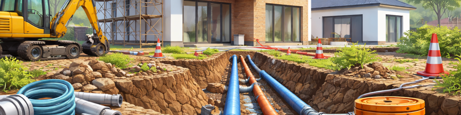 Novostavba a řešení vodovodní a kanalizační přípojky